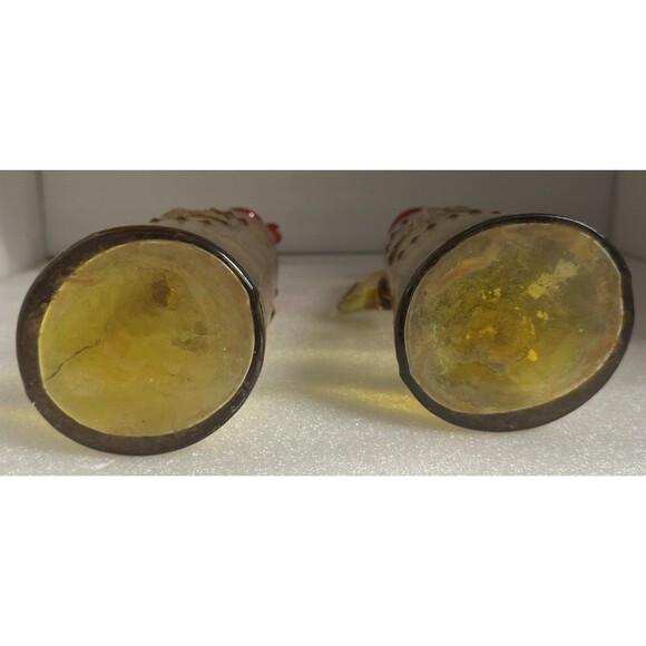 Kanawha Amberina Embossed Eagle & Stars Bottle Vase # 191 Vintage Glass 12.5" 2 - Picture 6 of 7